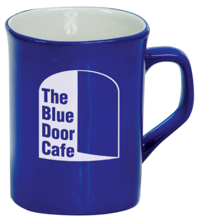 Coffee Mug Blue/White - Click Image to Close